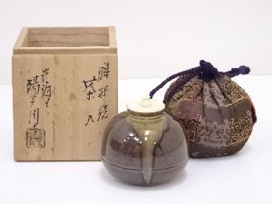 膳所焼　岩崎新定造　茶入　□z